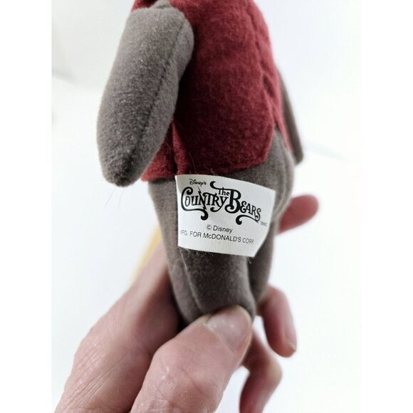 The Country Bear Jamboree McDonald's Plush x3 Vintage Rubber Faces - Picture 4 of 5